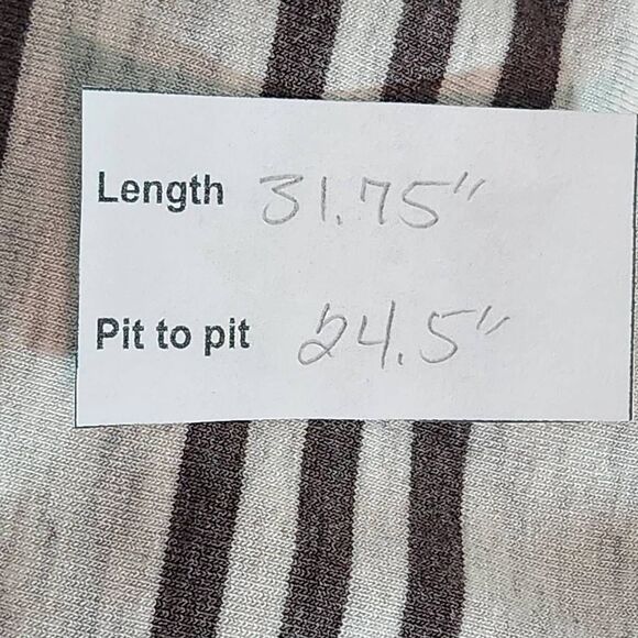 LuLaRoe Gray and Brown Stripe Tunic Size 2XL Lularoe Oversized Tunic - Picture 7 of 7